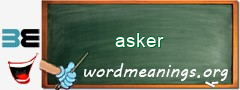 WordMeaning blackboard for asker